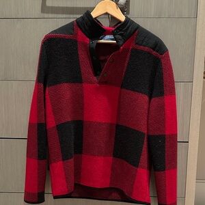 VINEYARD VINES MEN'S 100% MERION WOOL ON THE GO BUFFALO SWEATER SIZE M